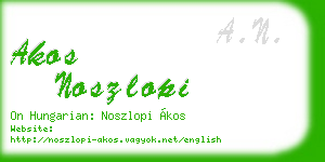 akos noszlopi business card